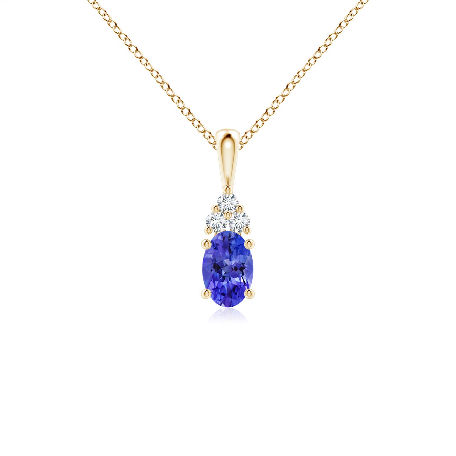 AAAA - Tanzanite / 0.51 CT / 14 KT Yellow Gold