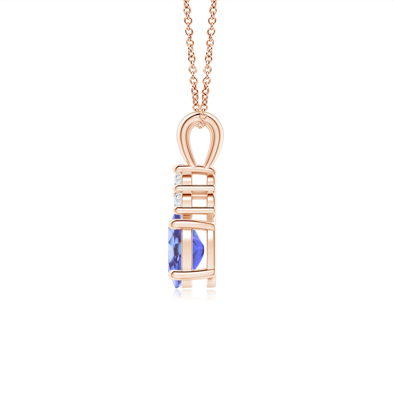 A - Tanzanite / 0.91 CT / 14 KT Rose Gold