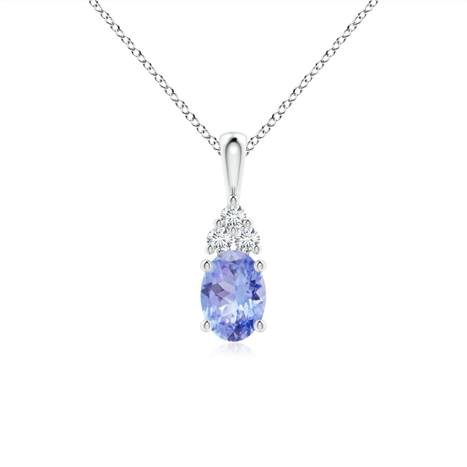 A - Tanzanite / 0.91 CT / 14 KT White Gold