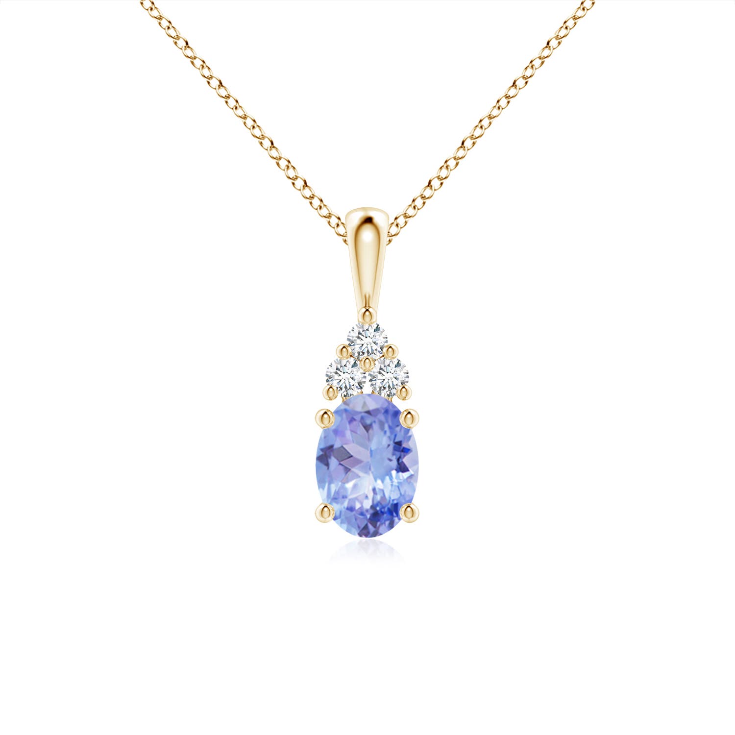 A - Tanzanite / 0.91 CT / 14 KT Yellow Gold