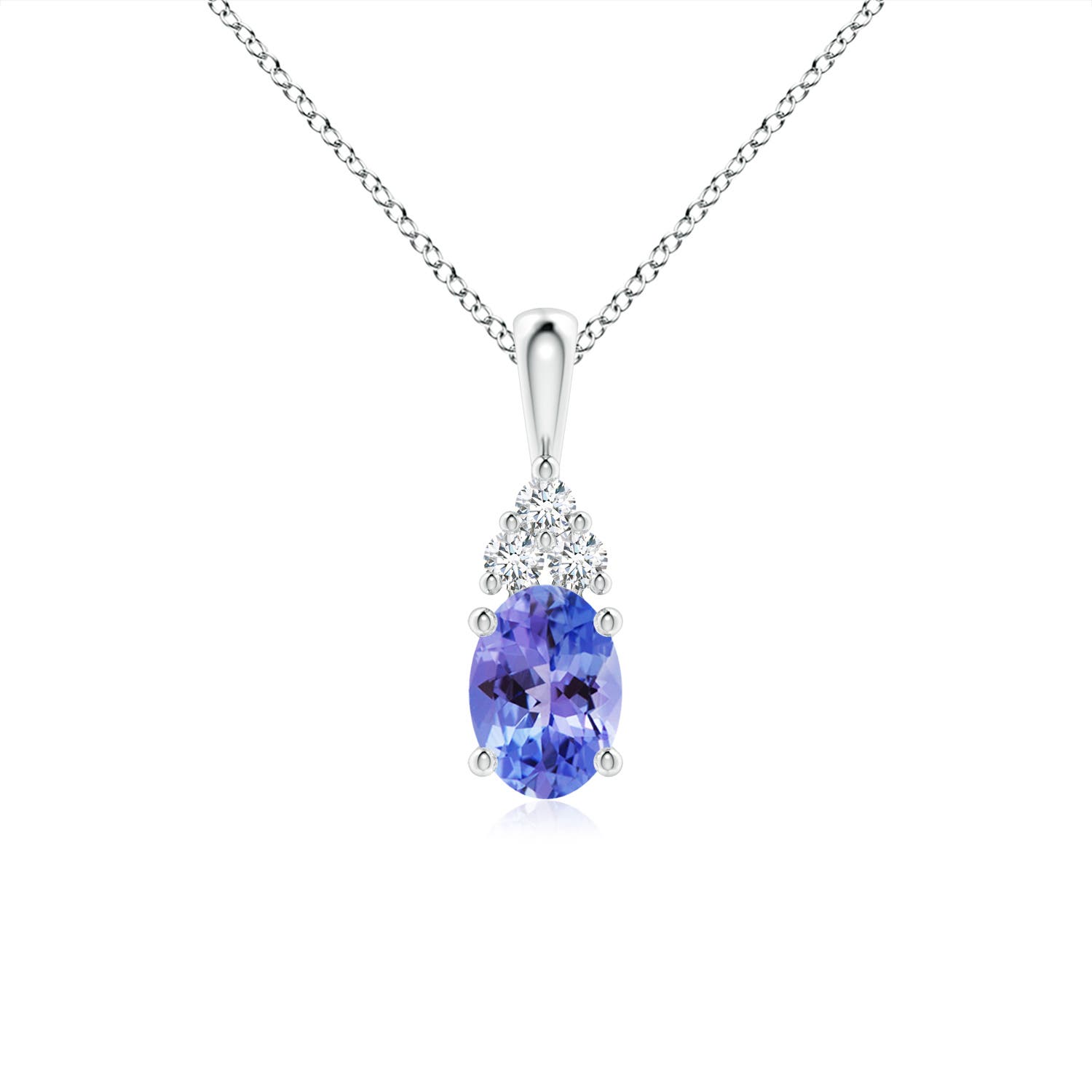 AA - Tanzanite / 0.91 CT / 14 KT White Gold