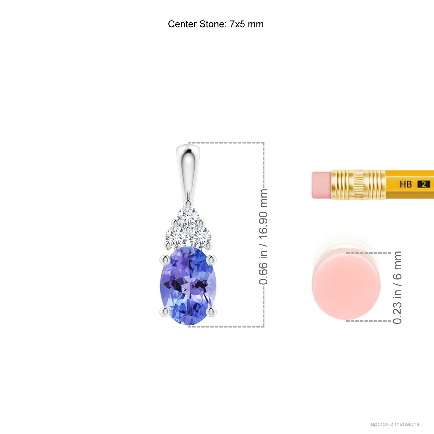 AA - Tanzanite / 0.91 CT / 14 KT White Gold