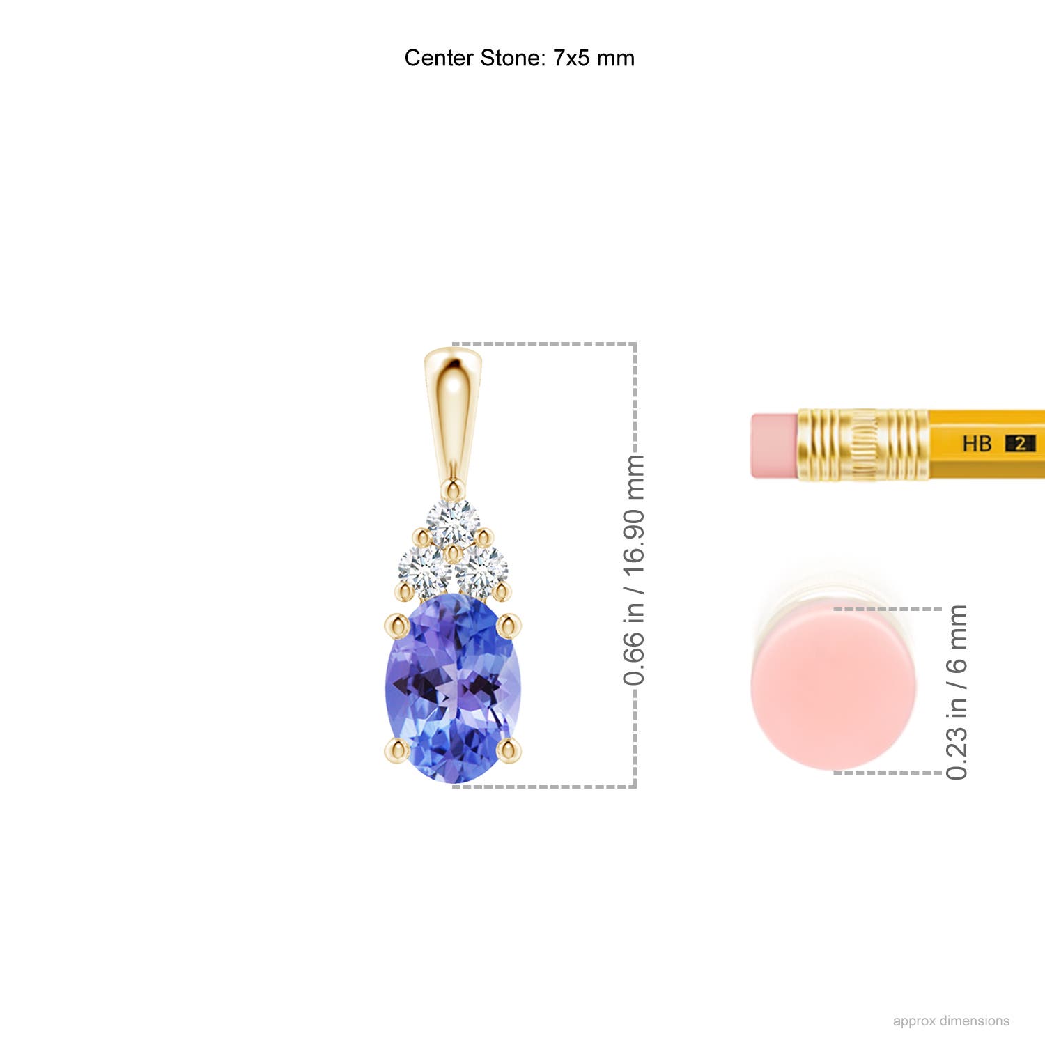 AA - Tanzanite / 0.91 CT / 14 KT Yellow Gold