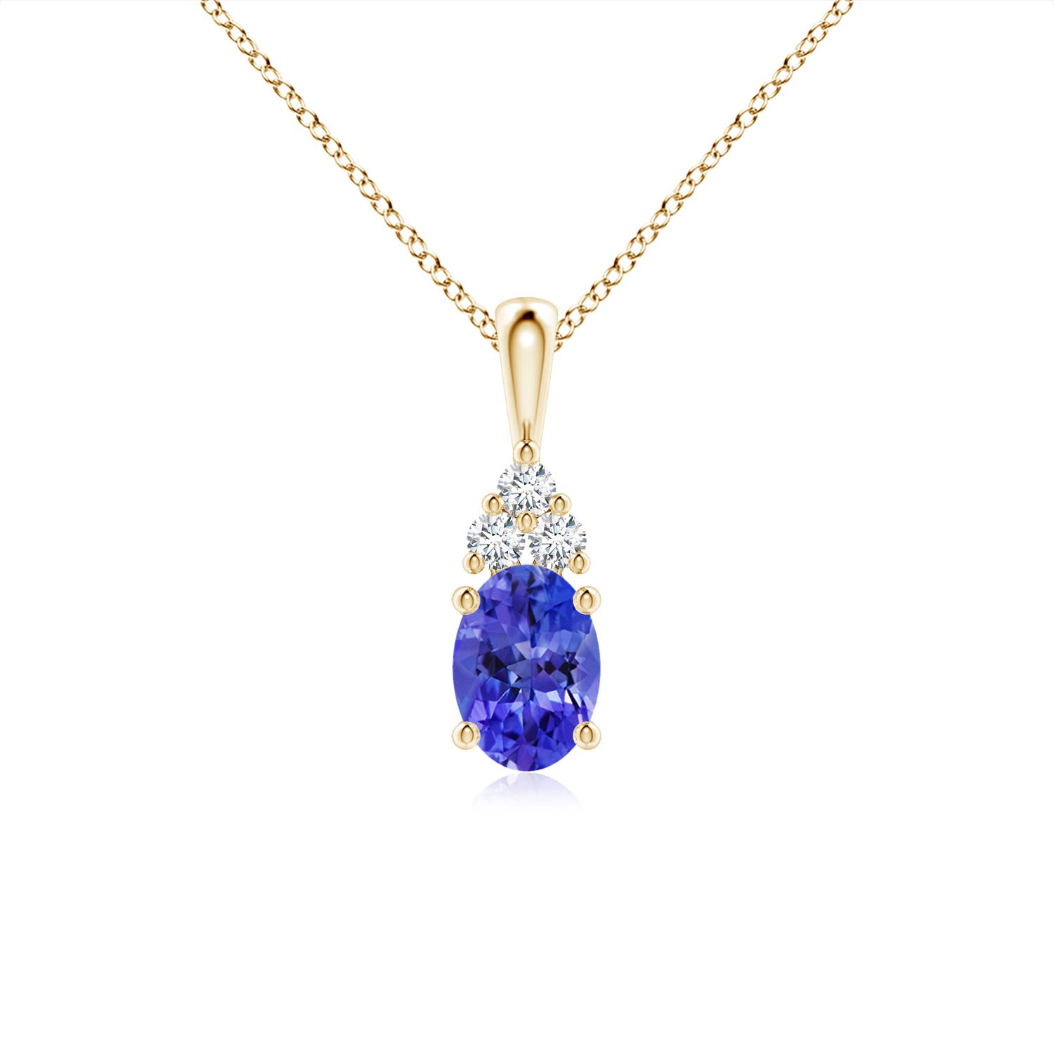 AAA - Tanzanite / 0.91 CT / 14 KT Yellow Gold