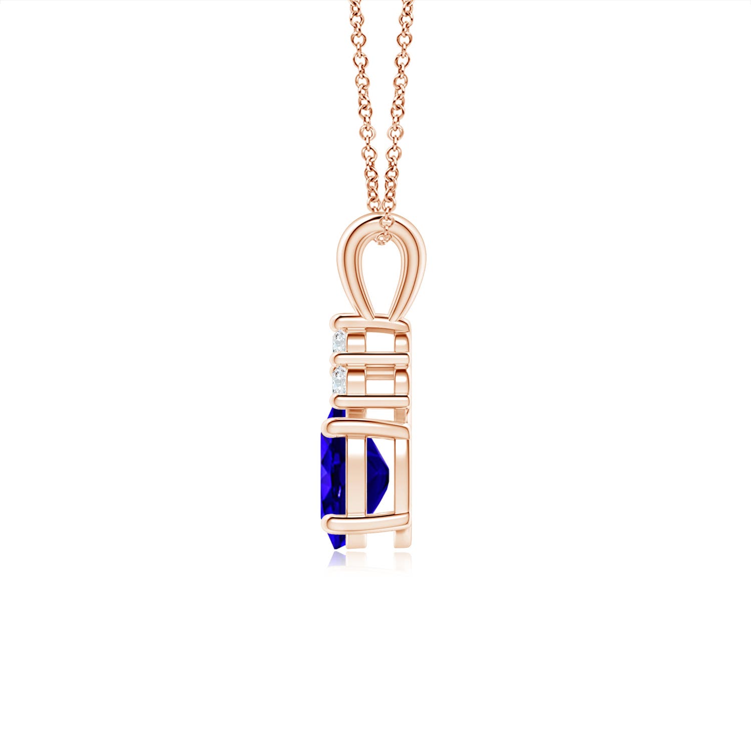 AAAA - Tanzanite / 0.91 CT / 14 KT Rose Gold