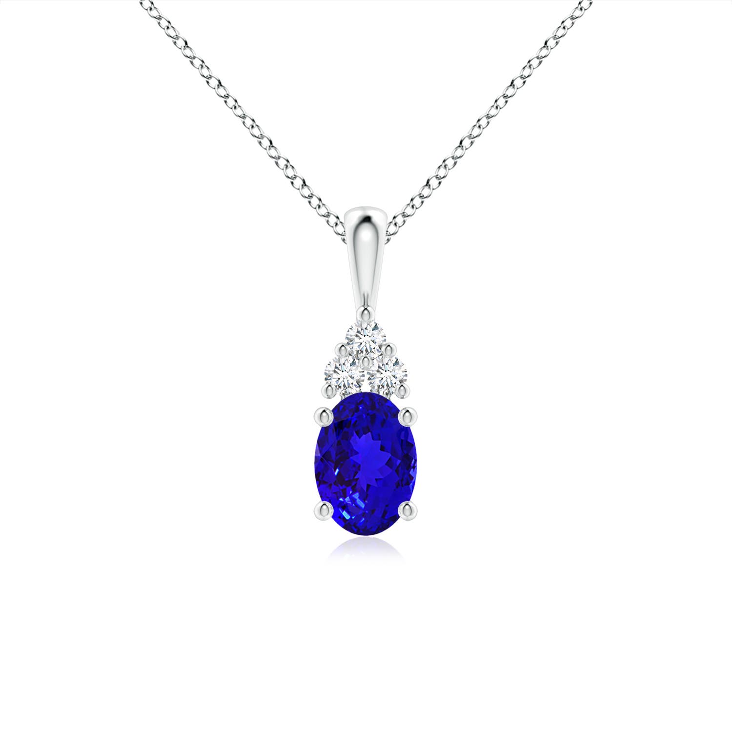 AAAA - Tanzanite / 0.91 CT / 14 KT White Gold