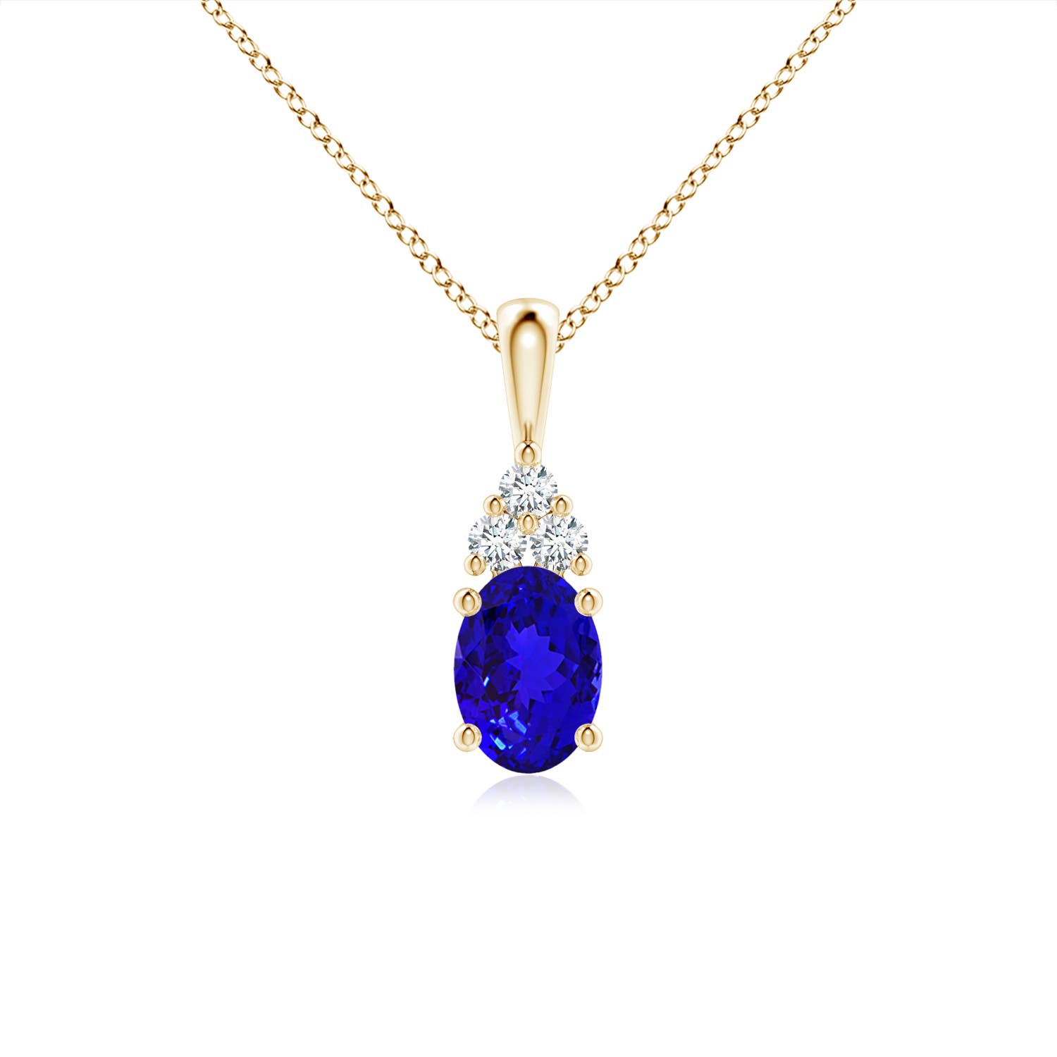 AAAA - Tanzanite / 0.91 CT / 14 KT Yellow Gold