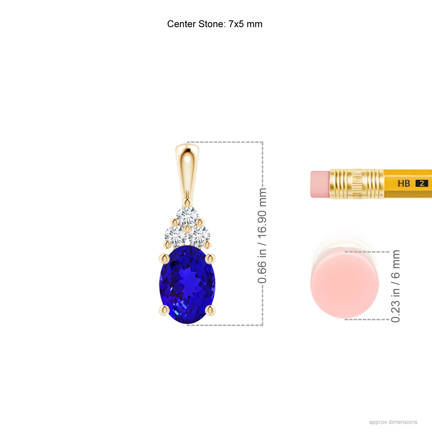 AAAA - Tanzanite / 0.91 CT / 14 KT Yellow Gold