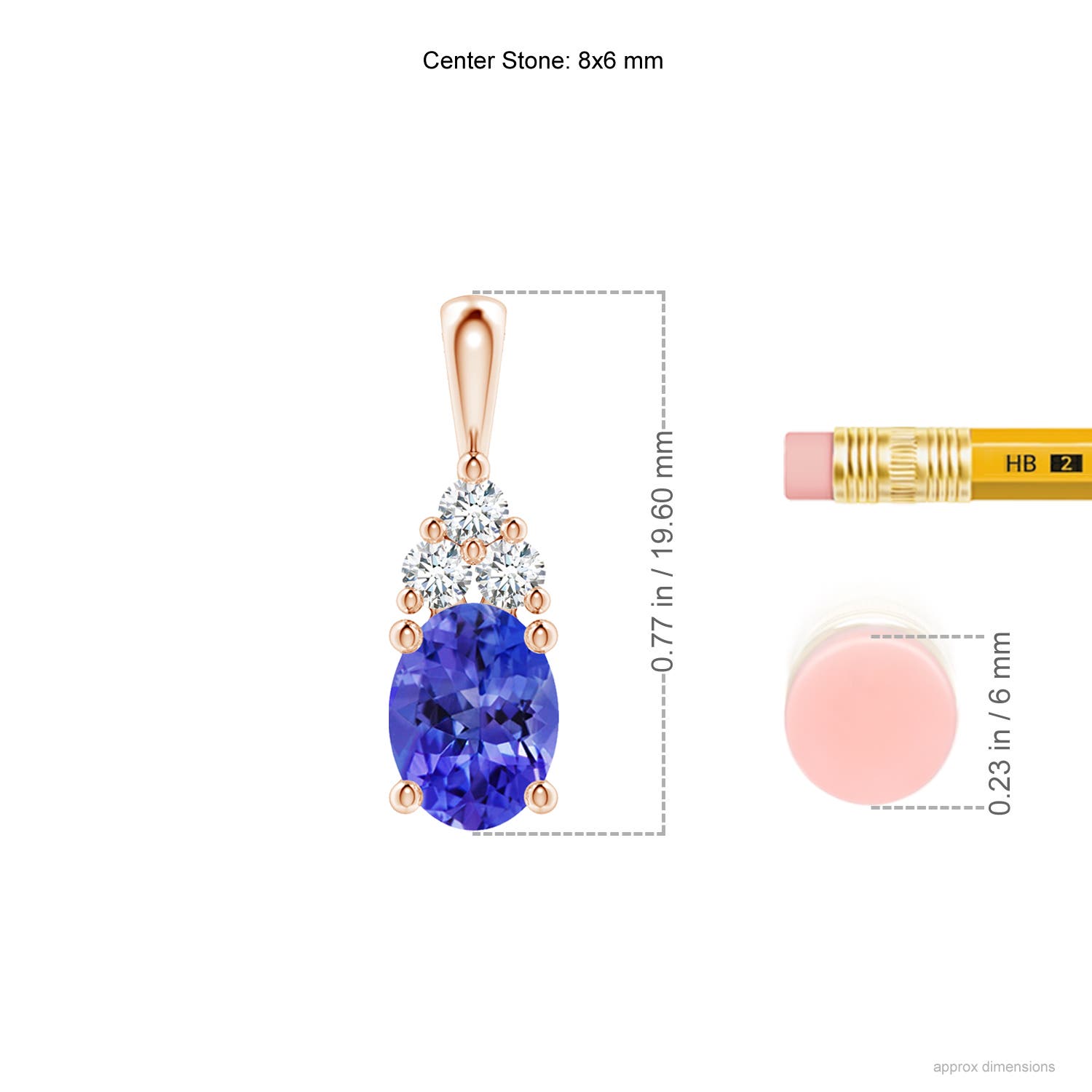 AAA - Tanzanite / 1.46 CT / 14 KT Rose Gold