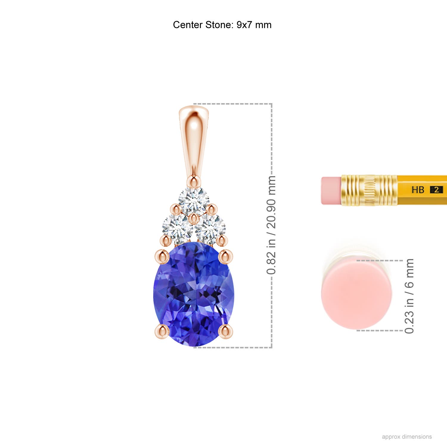 AAA - Tanzanite / 2.13 CT / 14 KT Rose Gold