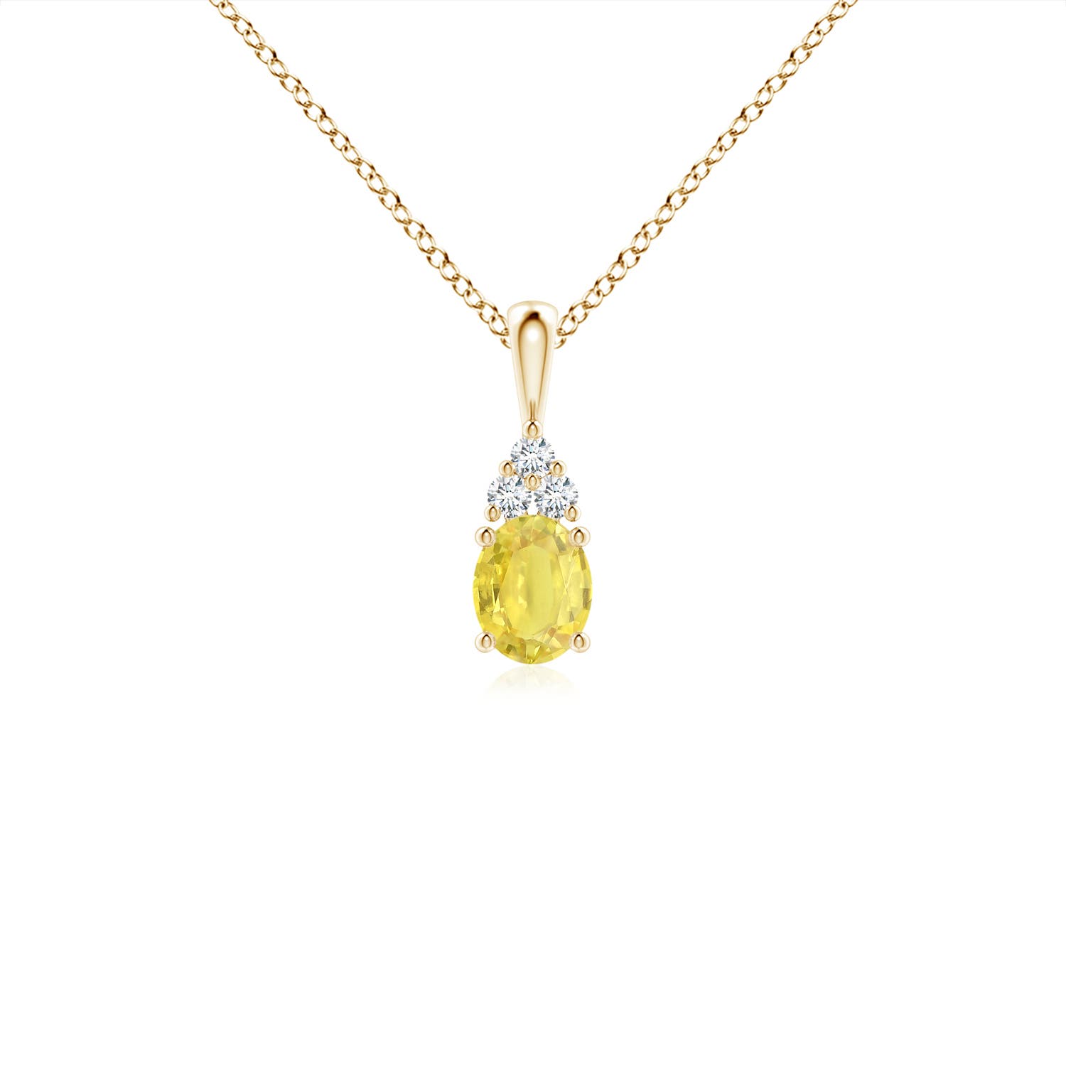 A - Yellow Sapphire / 0.49 CT / 14 KT Yellow Gold