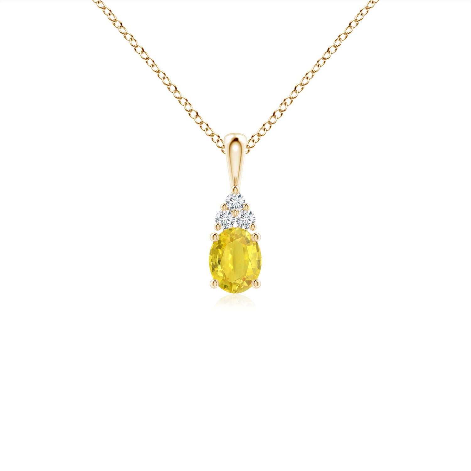 AA - Yellow Sapphire / 0.49 CT / 14 KT Yellow Gold