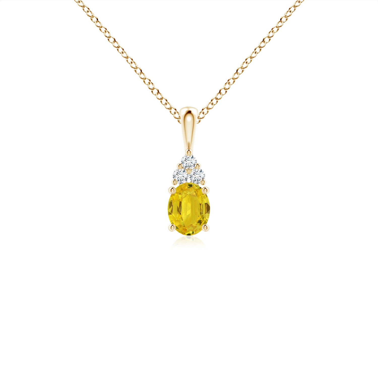 AAA - Yellow Sapphire / 0.49 CT / 14 KT Yellow Gold