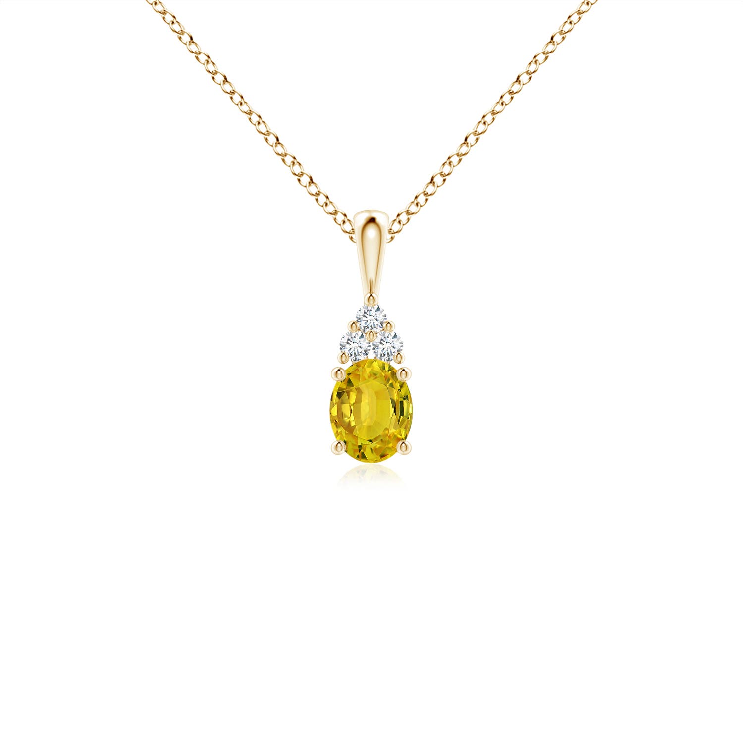 AAAA - Yellow Sapphire / 0.49 CT / 14 KT Yellow Gold