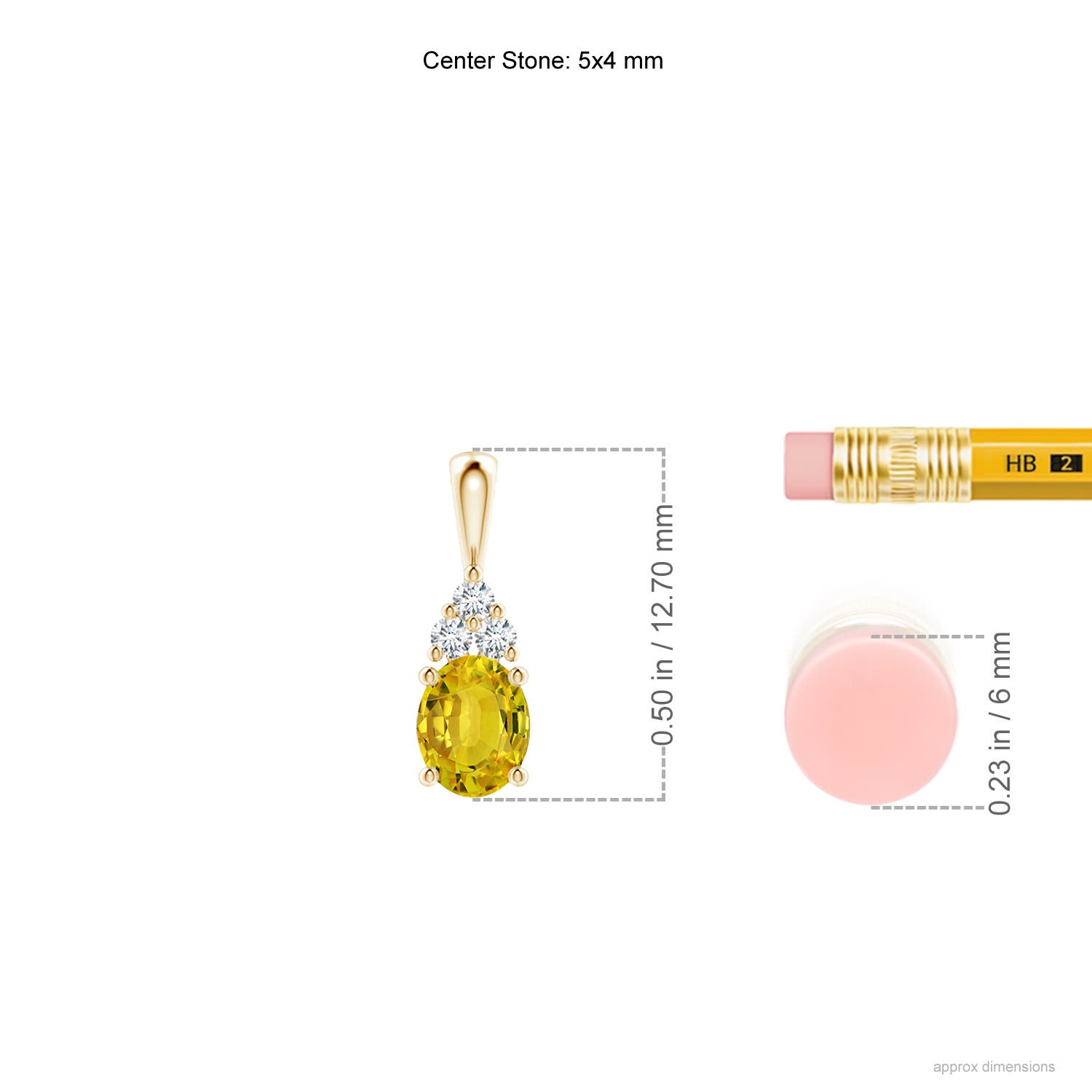 AAAA - Yellow Sapphire / 0.49 CT / 14 KT Yellow Gold