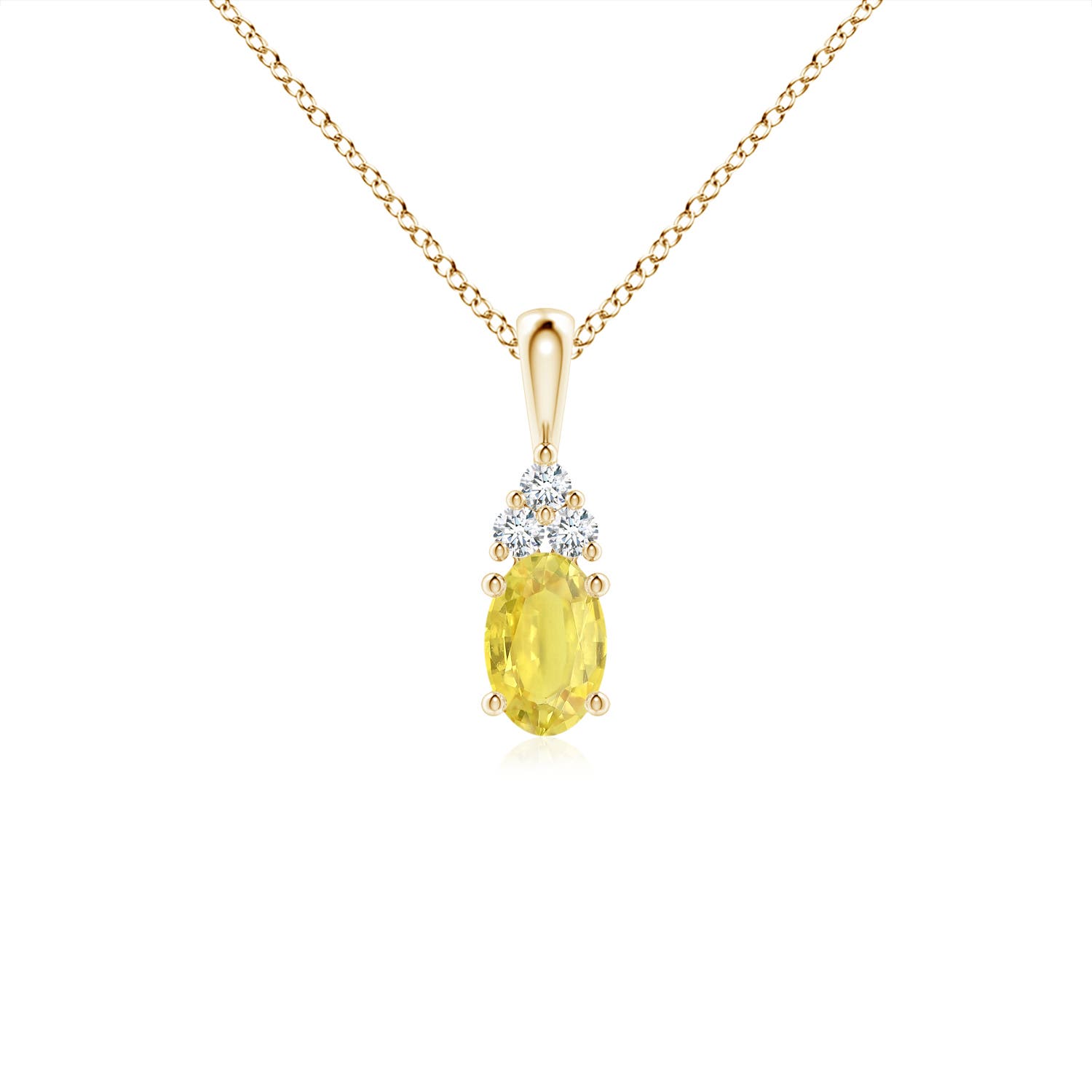 A - Yellow Sapphire / 0.72 CT / 14 KT Yellow Gold