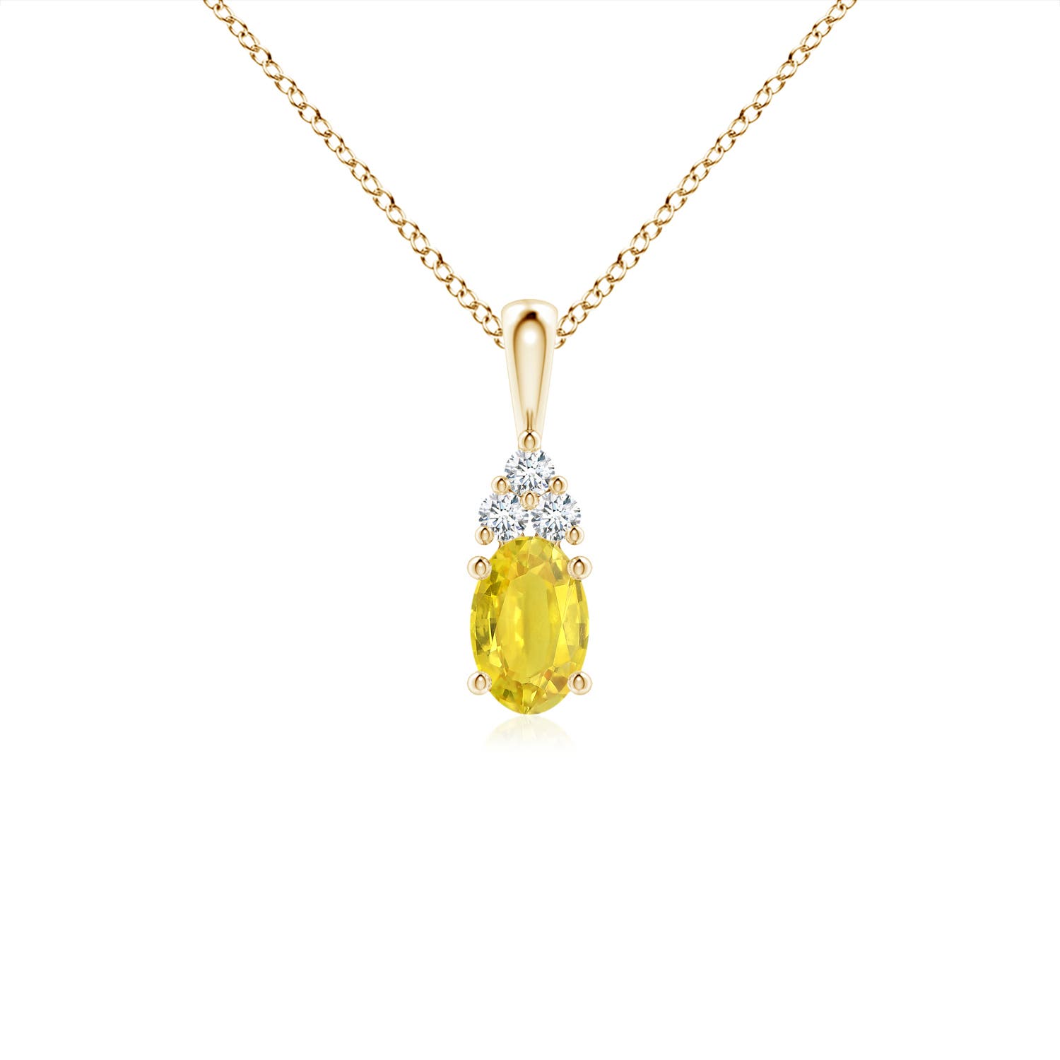 AA - Yellow Sapphire / 0.72 CT / 14 KT Yellow Gold