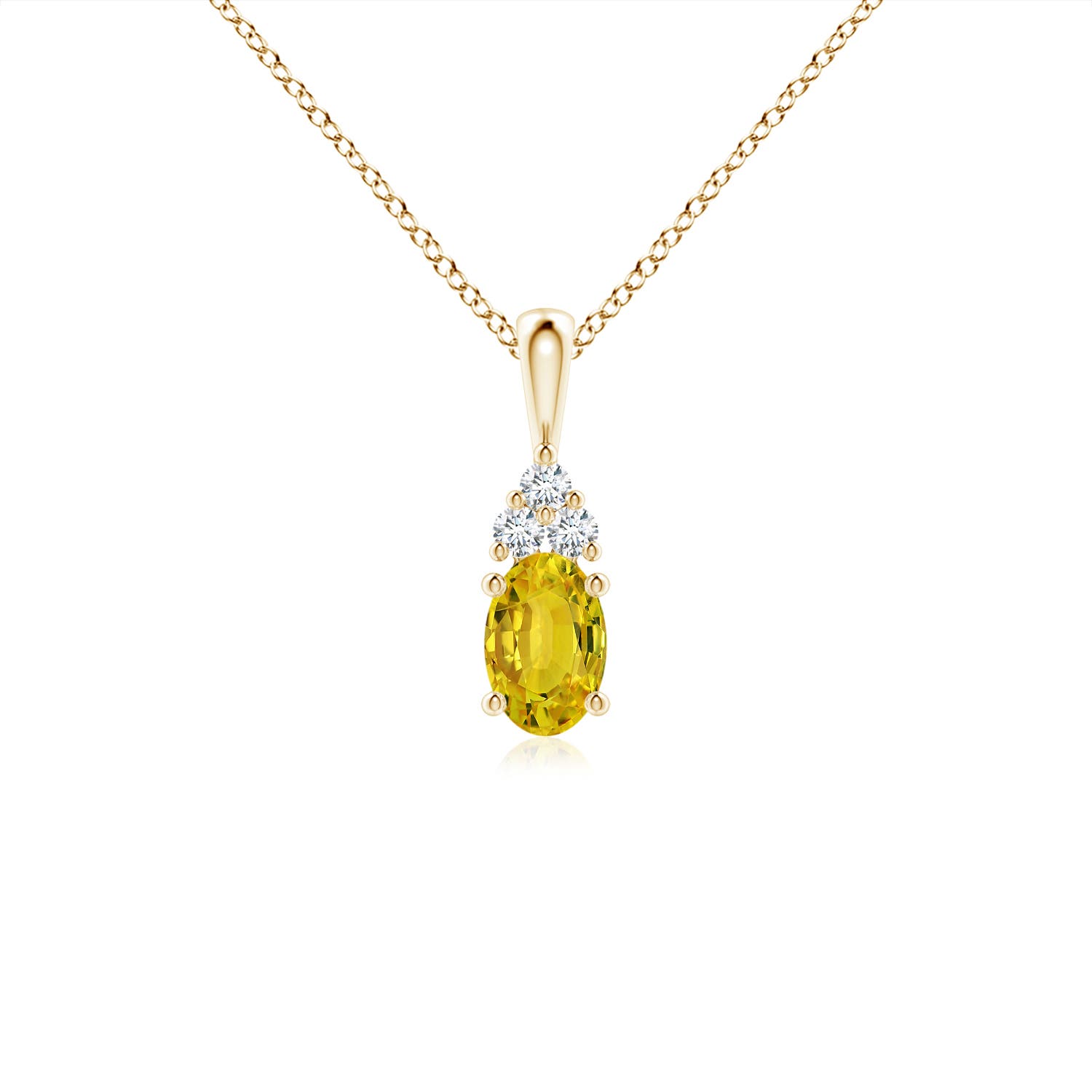 AAAA - Yellow Sapphire / 0.72 CT / 14 KT Yellow Gold