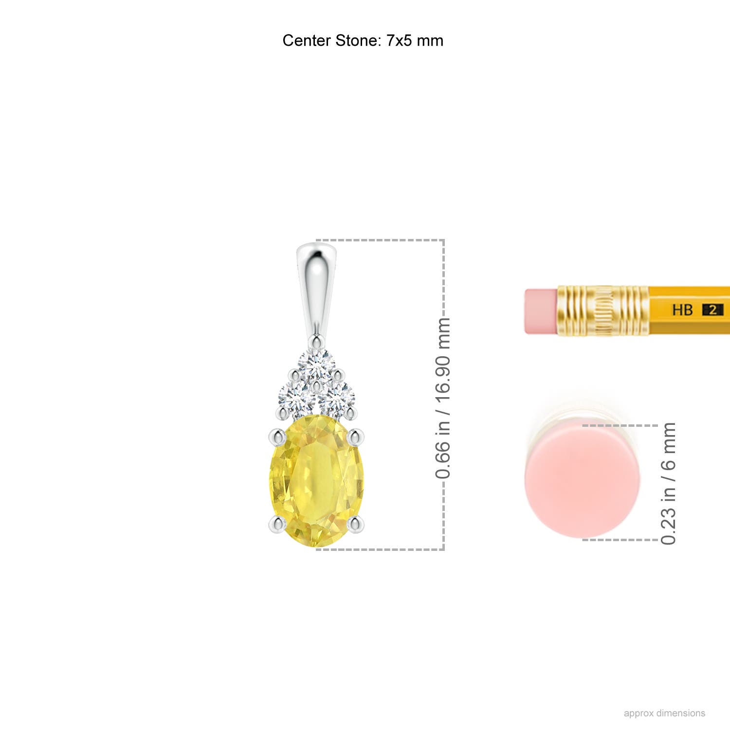 A - Yellow Sapphire / 1.11 CT / 14 KT White Gold