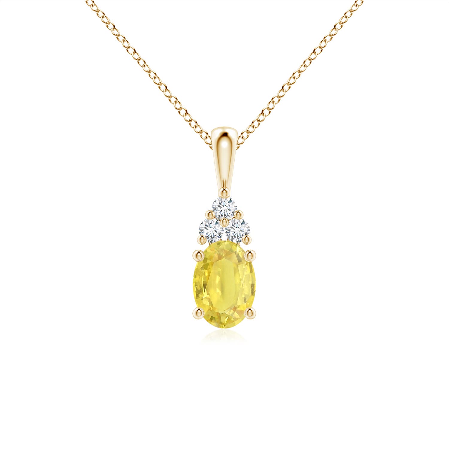 A - Yellow Sapphire / 1.11 CT / 14 KT Yellow Gold