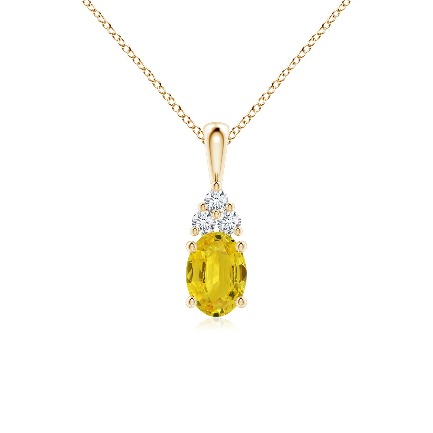 AAA - Yellow Sapphire / 1.11 CT / 14 KT Yellow Gold