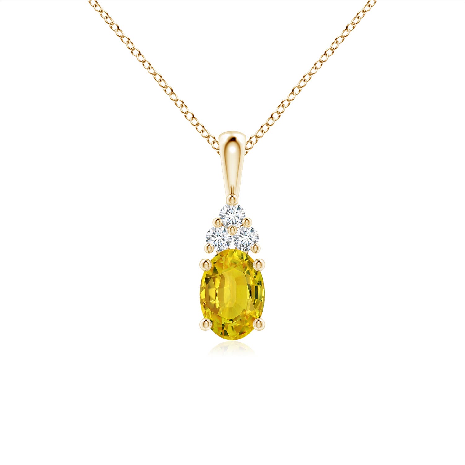 AAAA - Yellow Sapphire / 1.11 CT / 14 KT Yellow Gold