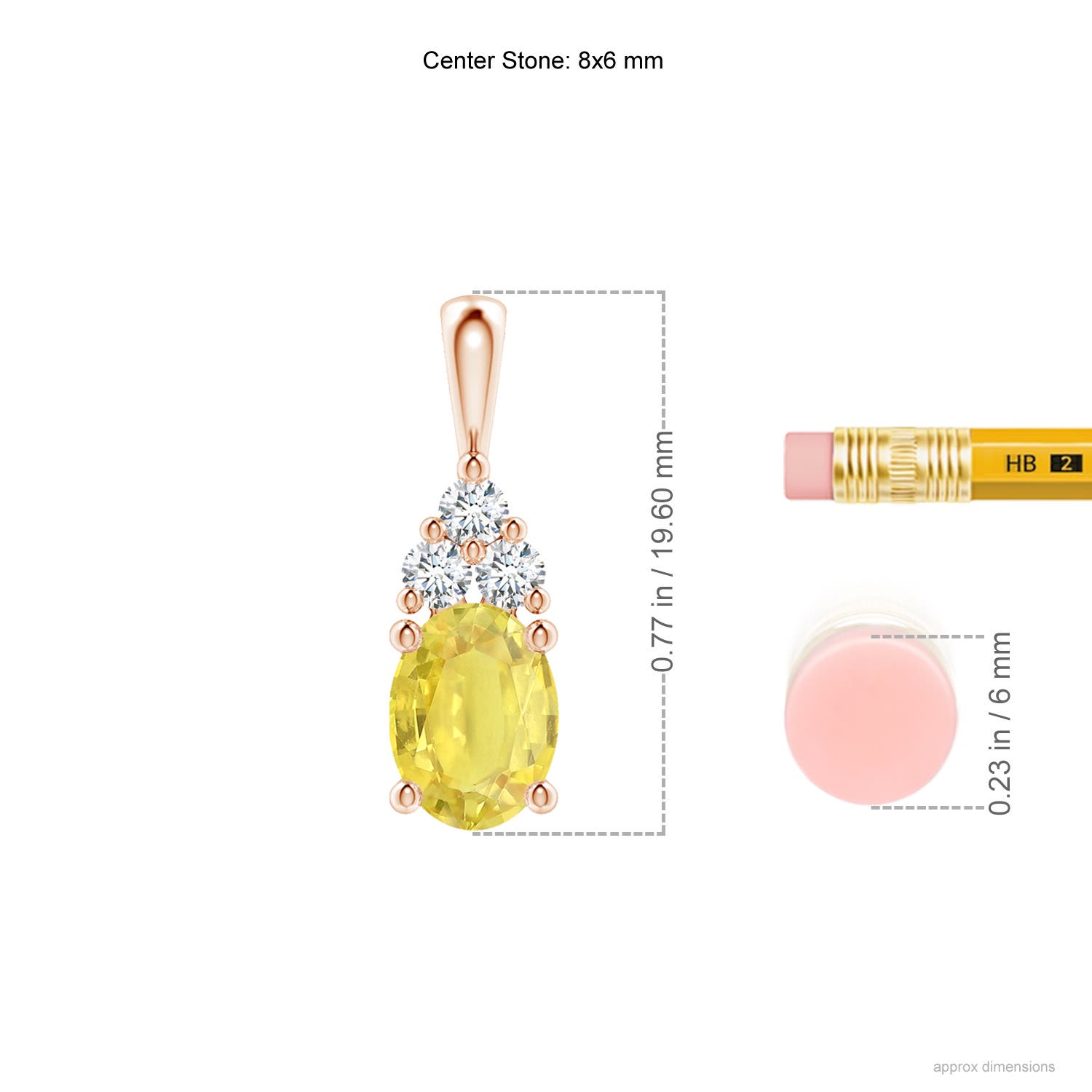 A - Yellow Sapphire / 1.71 CT / 14 KT Rose Gold