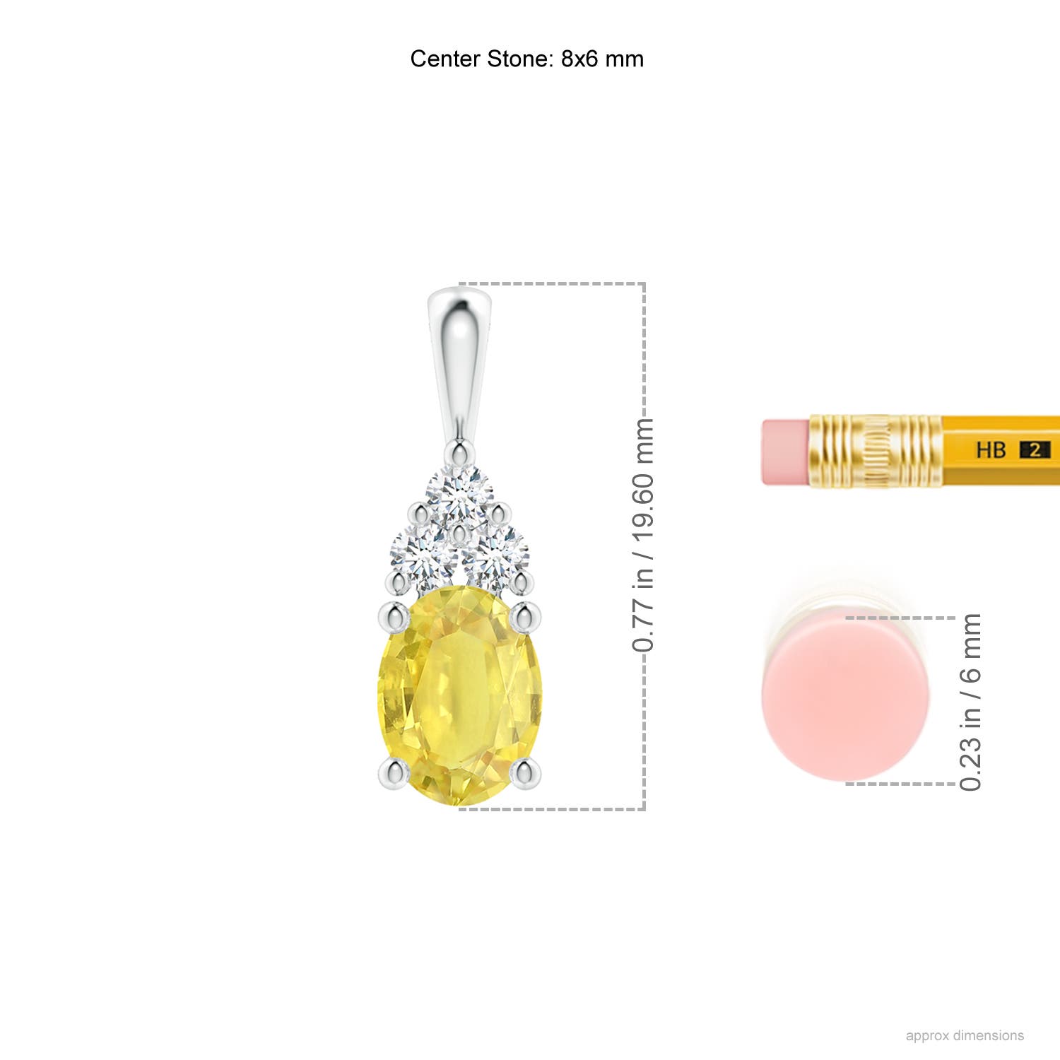 A - Yellow Sapphire / 1.71 CT / 14 KT White Gold