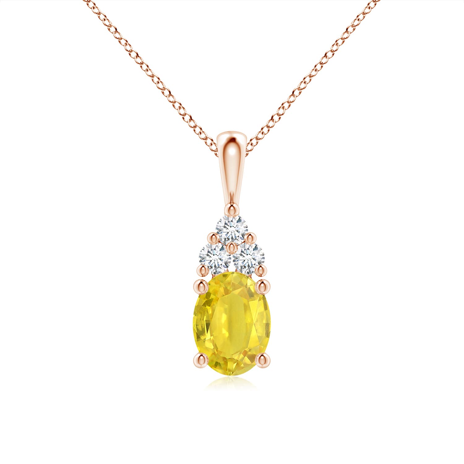 AA - Yellow Sapphire / 1.71 CT / 14 KT Rose Gold