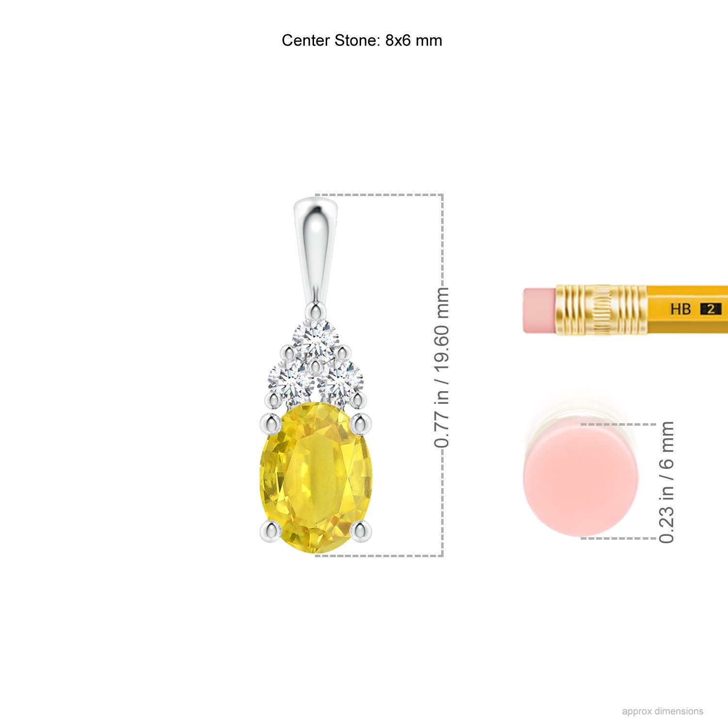 AA - Yellow Sapphire / 1.71 CT / 14 KT White Gold