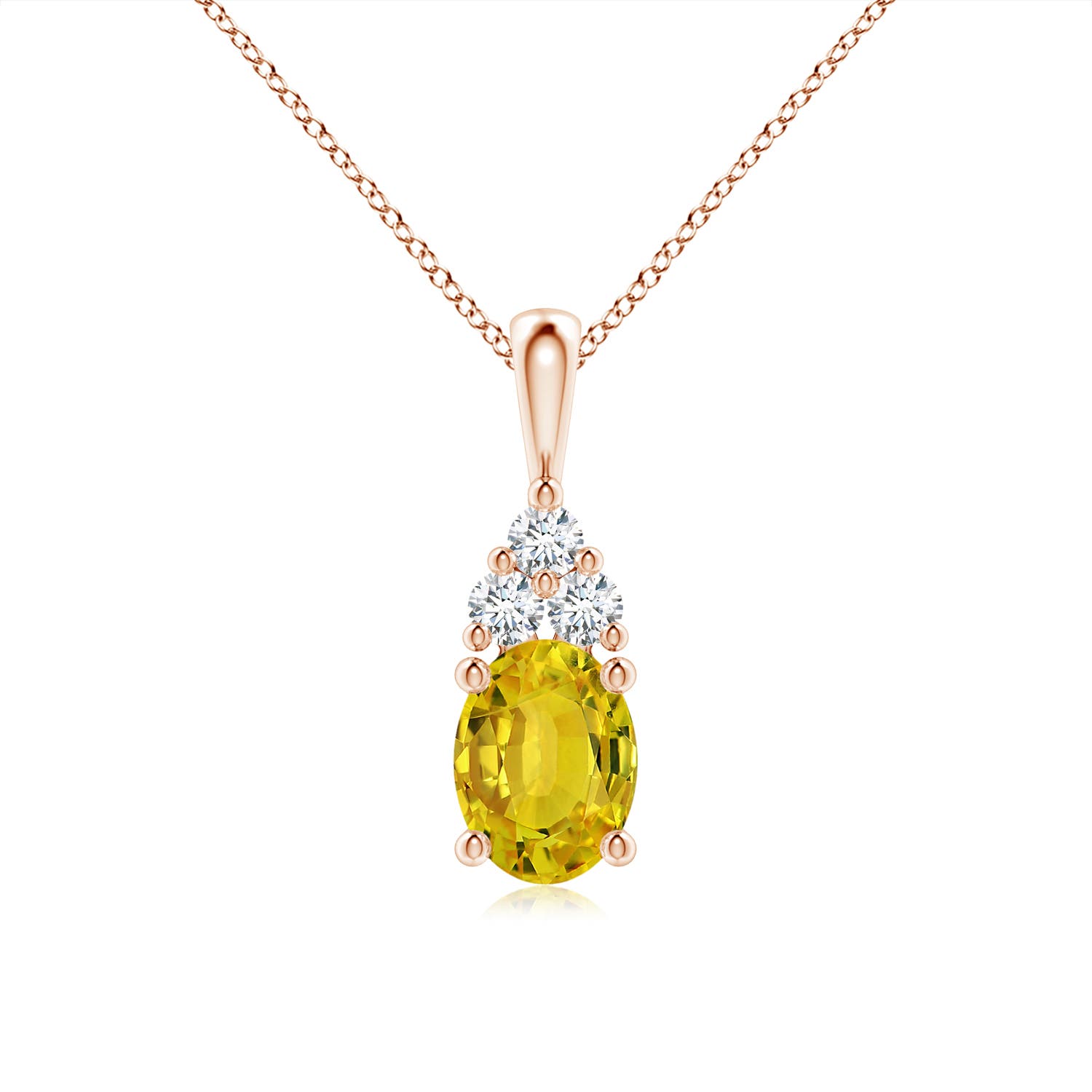 AAAA - Yellow Sapphire / 1.71 CT / 14 KT Rose Gold