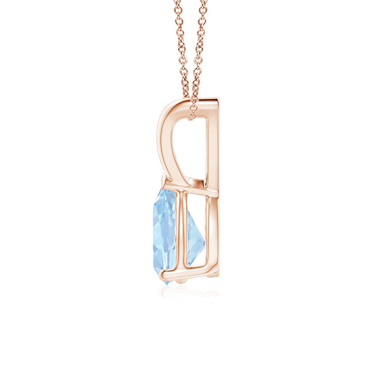 AA - Aquamarine / 0.55 CT / 14 KT Rose Gold