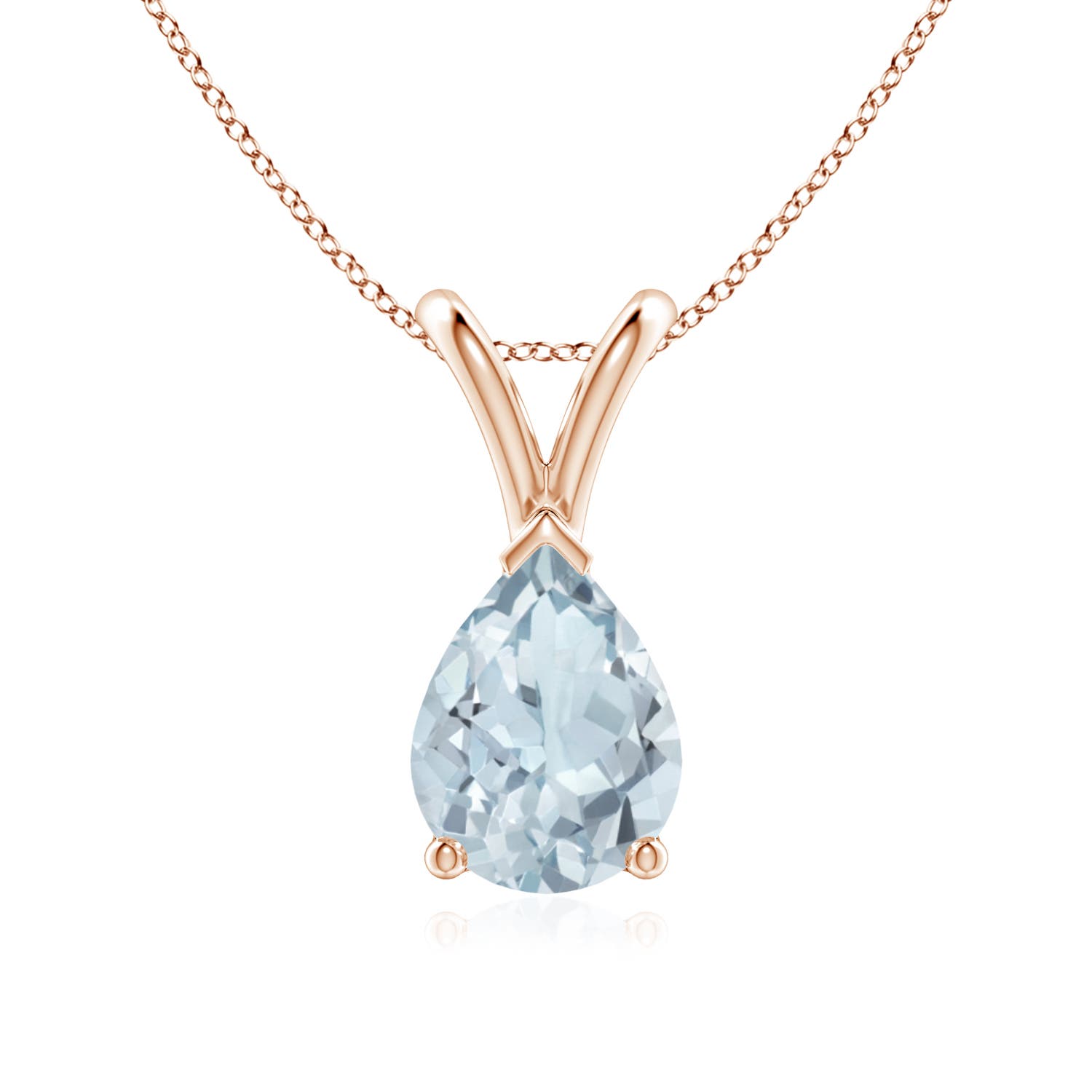 A - Aquamarine / 0.85 CT / 14 KT Rose Gold