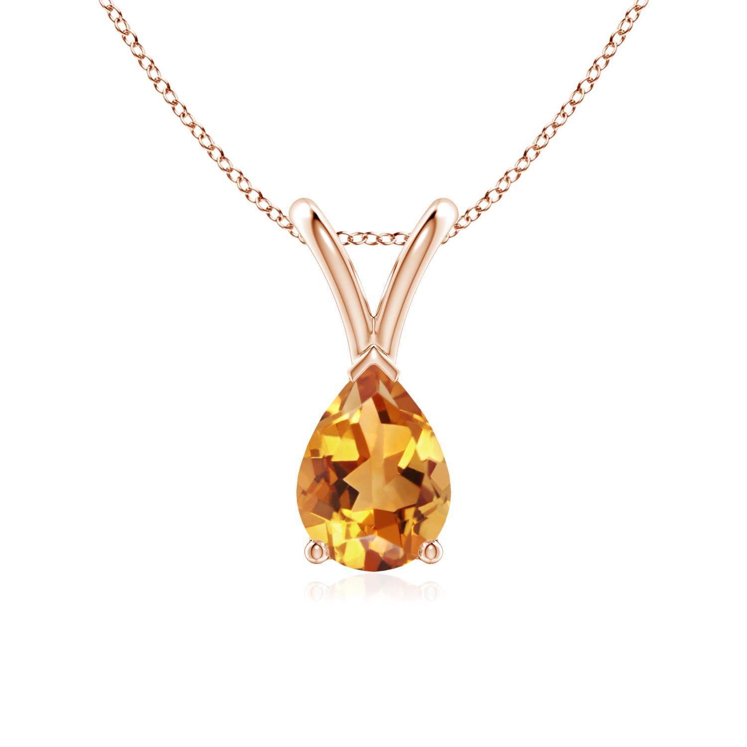 AA - Citrine / 0.6 CT / 14 KT Rose Gold