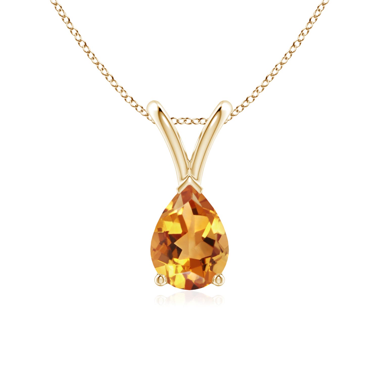 AA - Citrine / 0.6 CT / 14 KT Yellow Gold