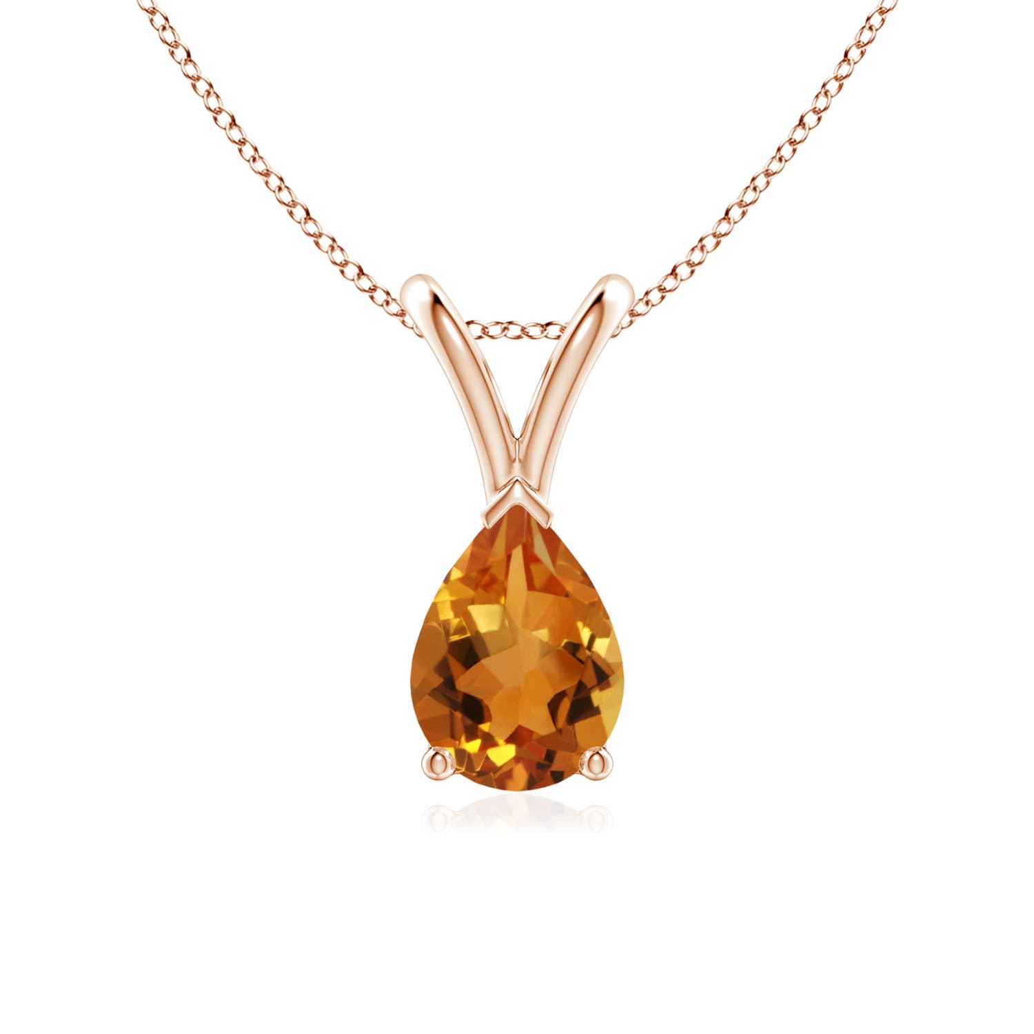 AAA - Citrine / 0.6 CT / 14 KT Rose Gold