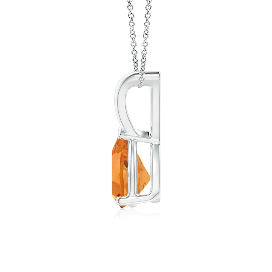 7x5mm AAA V-Bale Pear-Shaped Citrine Solitaire Pendant in White Gold side 199