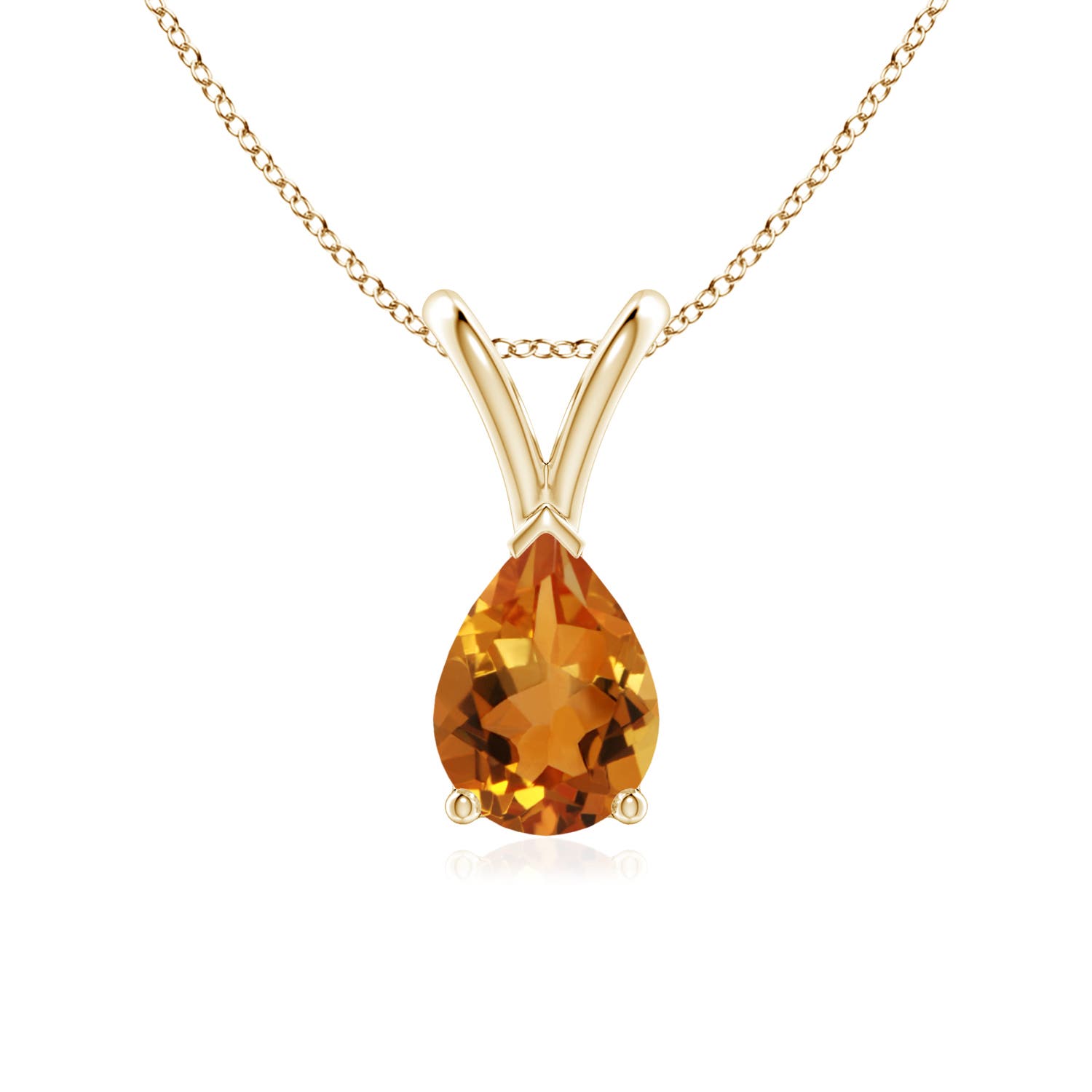 AAA - Citrine / 0.6 CT / 14 KT Yellow Gold