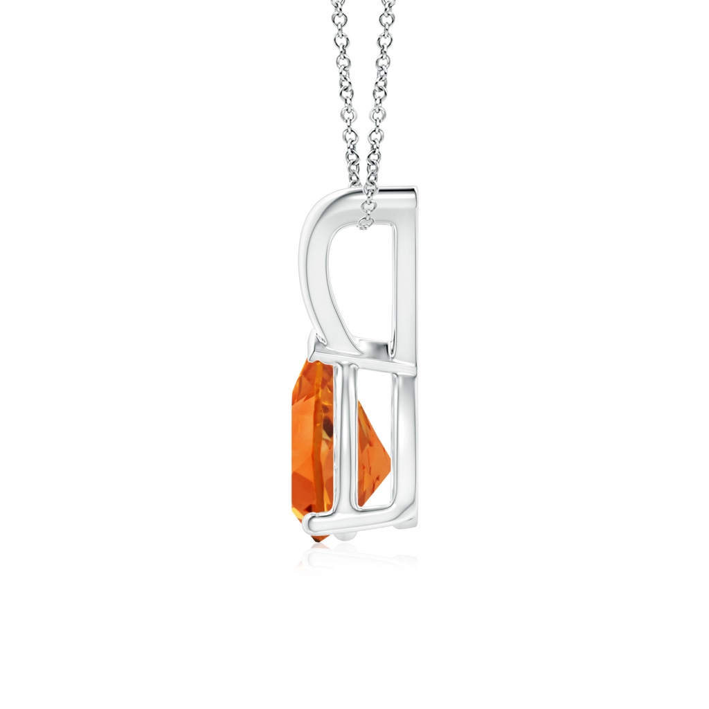7x5mm AAAA V-Bale Pear-Shaped Citrine Solitaire Pendant in P950 Platinum - side 199
