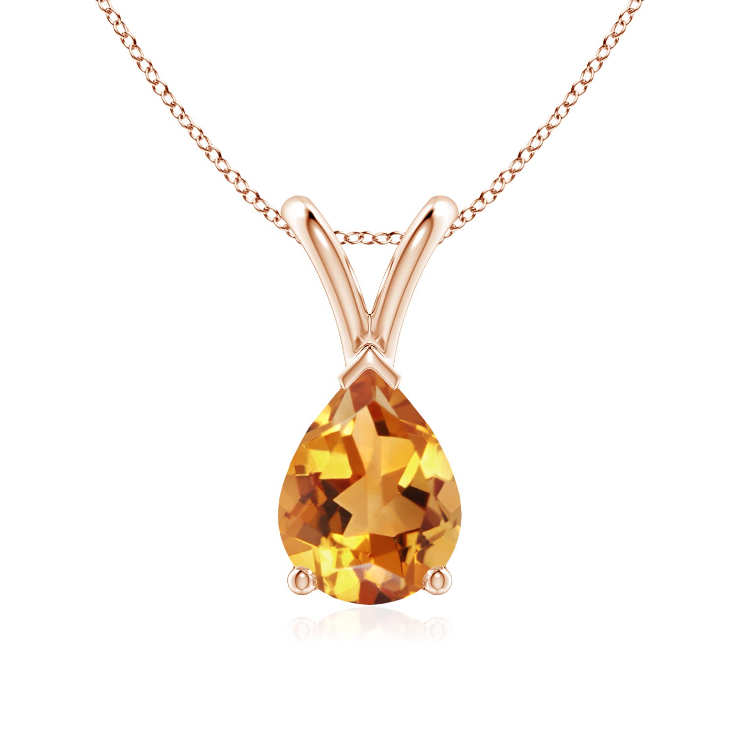 AA - Citrine / 1 CT / 14 KT Rose Gold