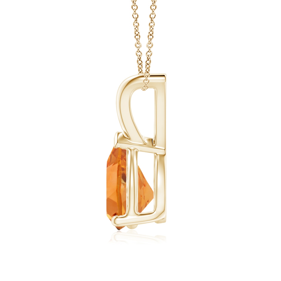 8x6mm AAA V-Bale Pear-Shaped Citrine Solitaire Pendant in Yellow Gold side 199