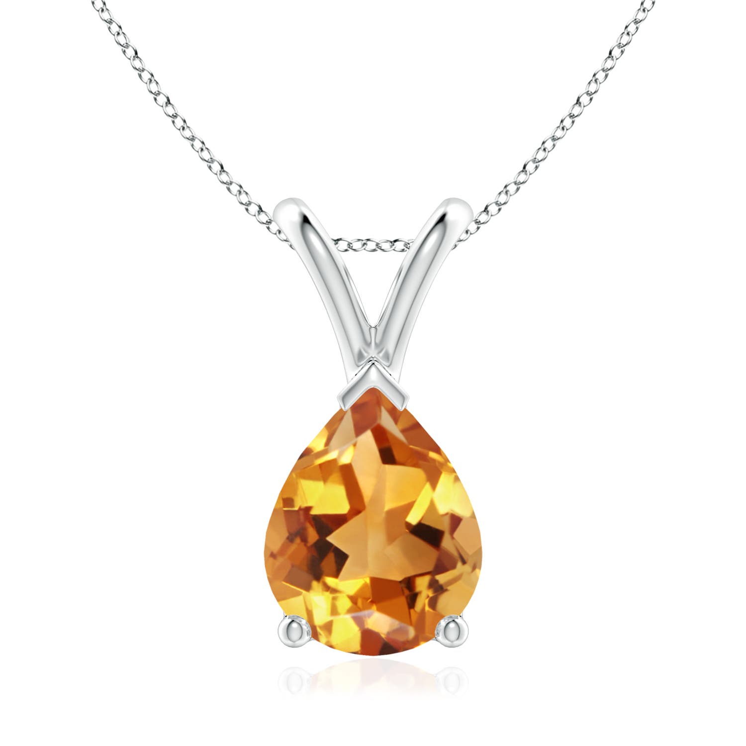 AA - Citrine / 1.5 CT / 14 KT White Gold