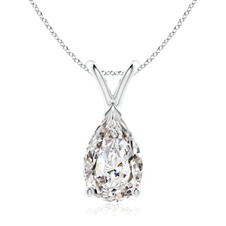 11x7mm IJI1I2 V-Bale Pear-Shaped Diamond Solitaire Pendant in P950 Platinum