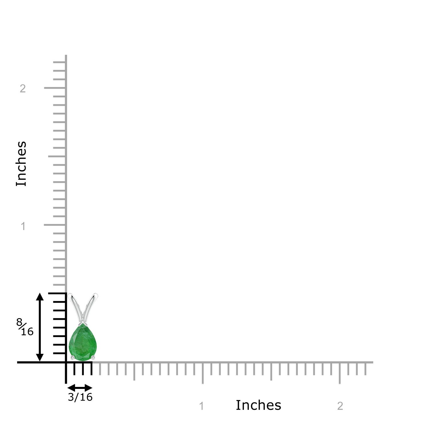 A - Emerald / 0.6 CT / 14 KT White Gold