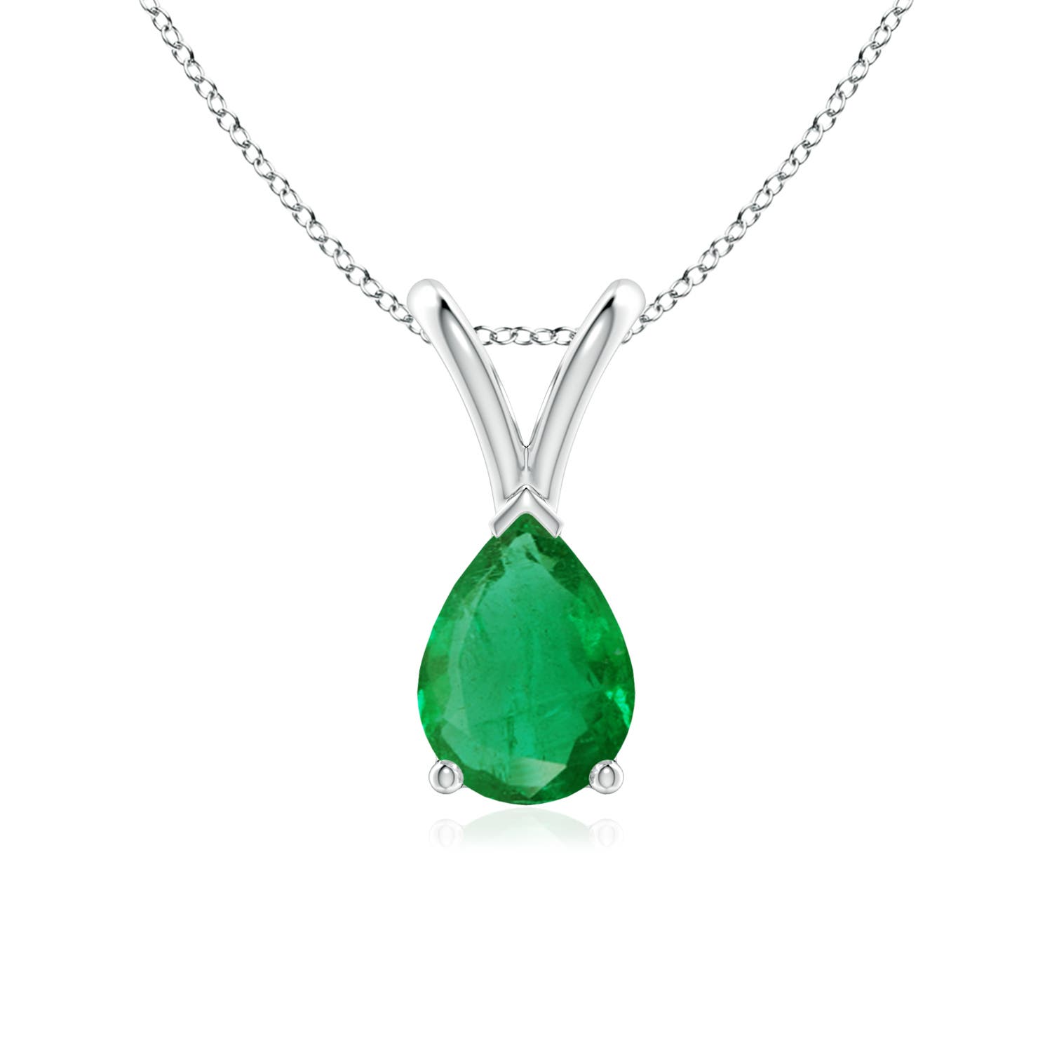 AA - Emerald / 0.6 CT / 14 KT White Gold