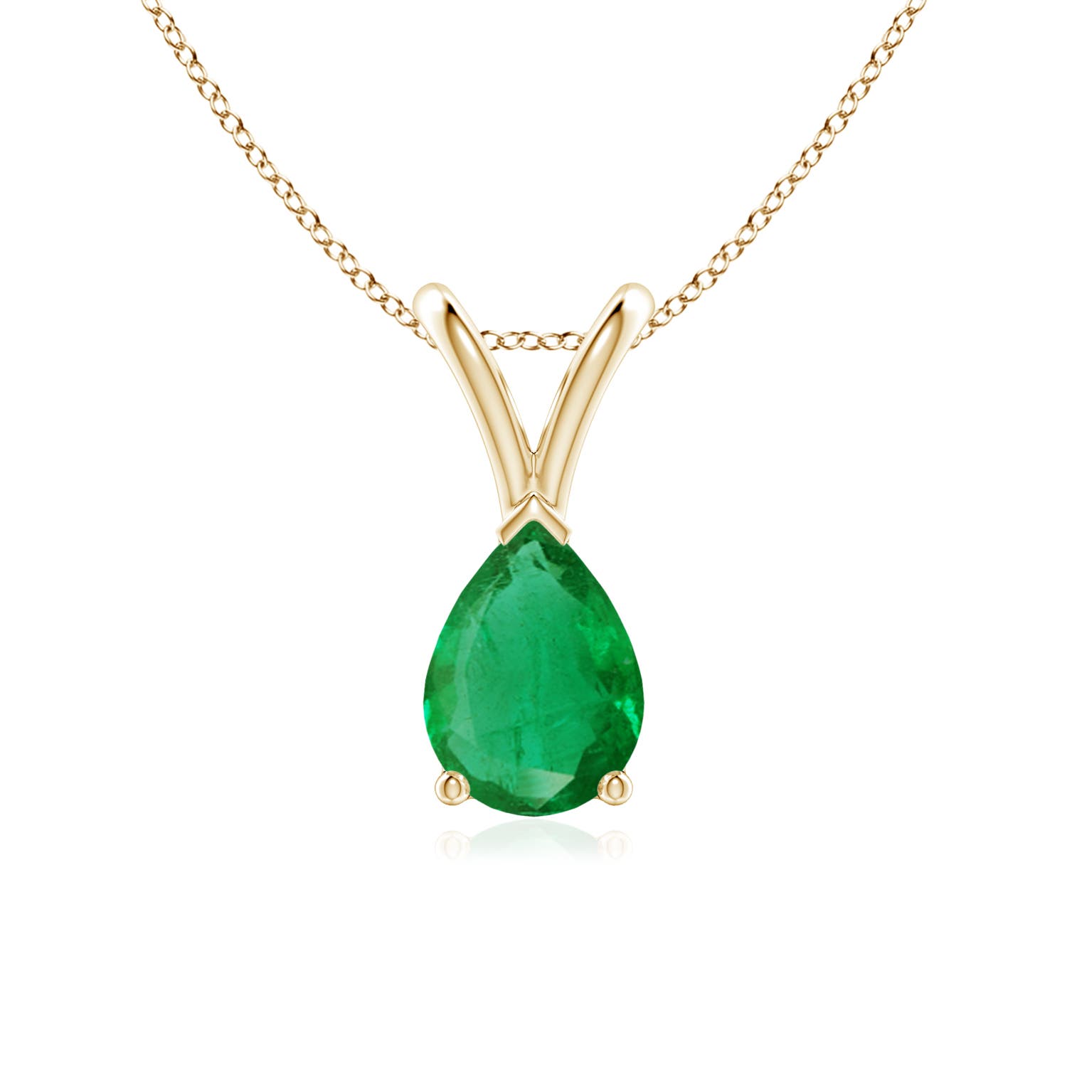 AA - Emerald / 0.6 CT / 14 KT Yellow Gold