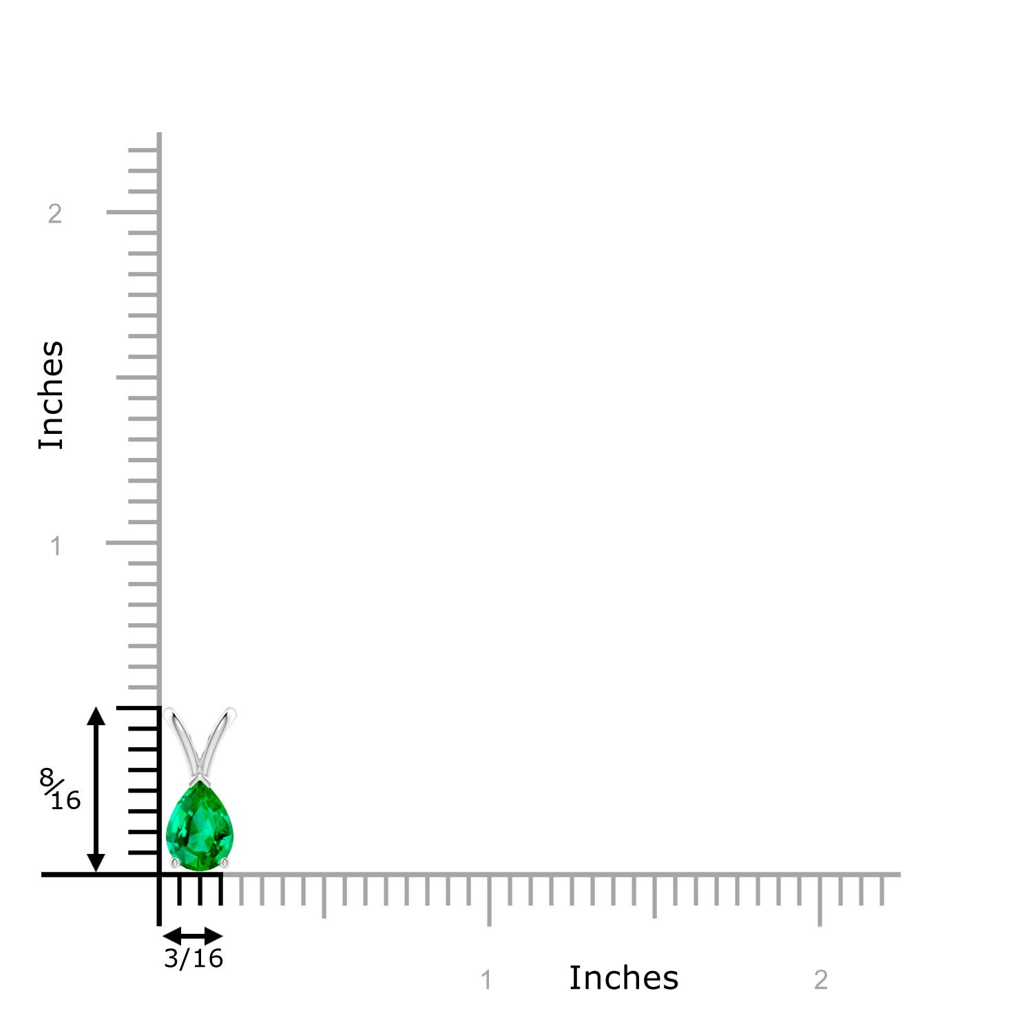 AAA - Emerald / 0.6 CT / 14 KT White Gold