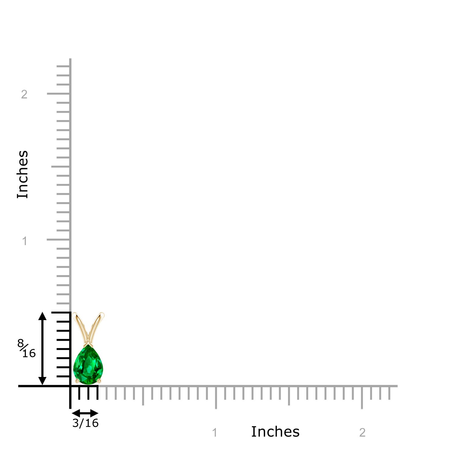 AAAA - Emerald / 0.6 CT / 14 KT Yellow Gold