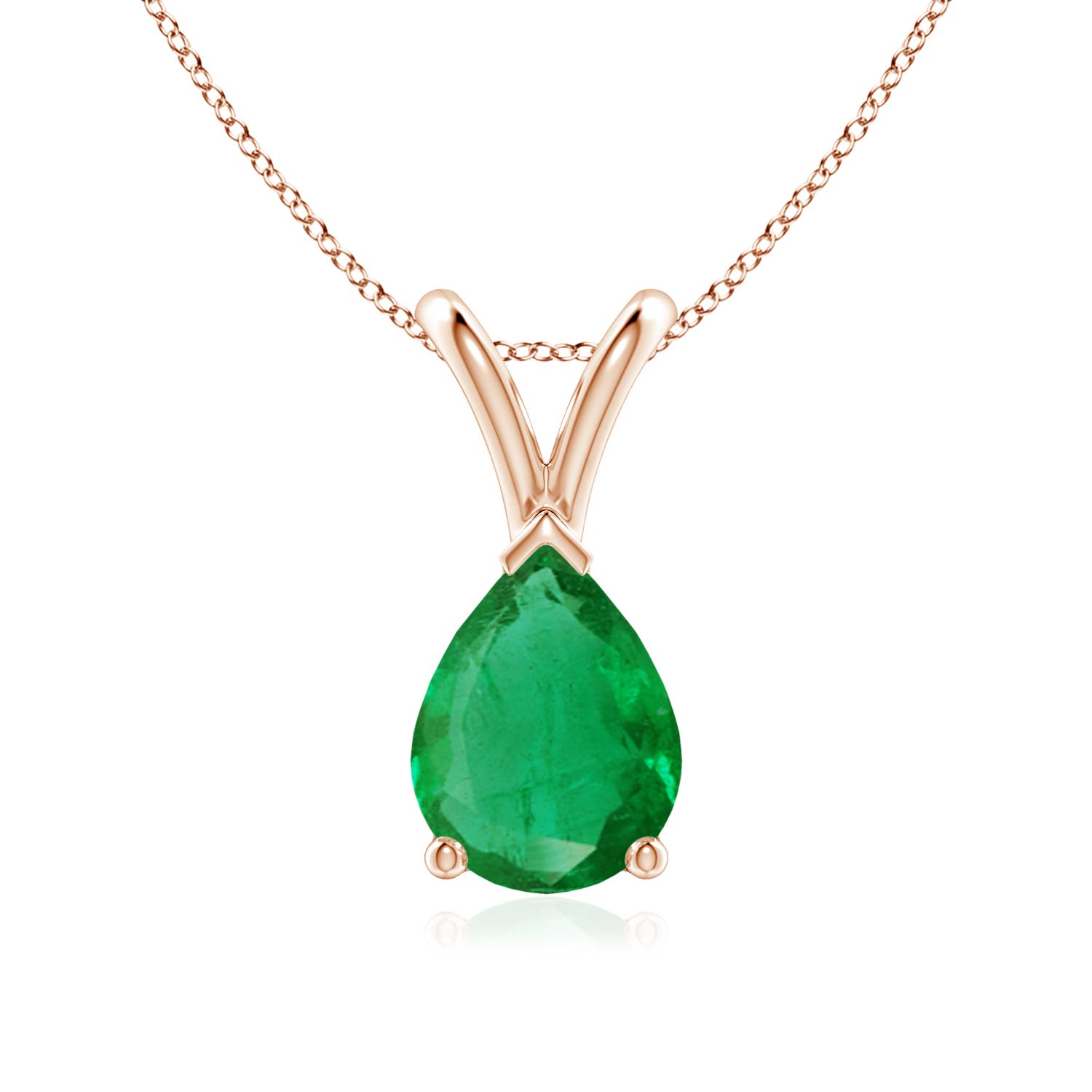 AA - Emerald / 0.95 CT / 14 KT Rose Gold