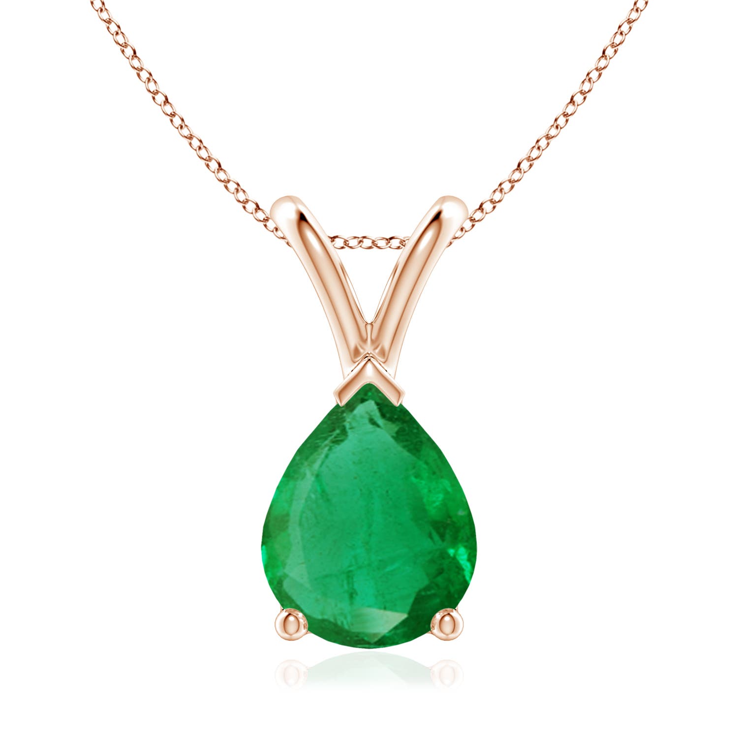 AA - Emerald / 1.5 CT / 14 KT Rose Gold